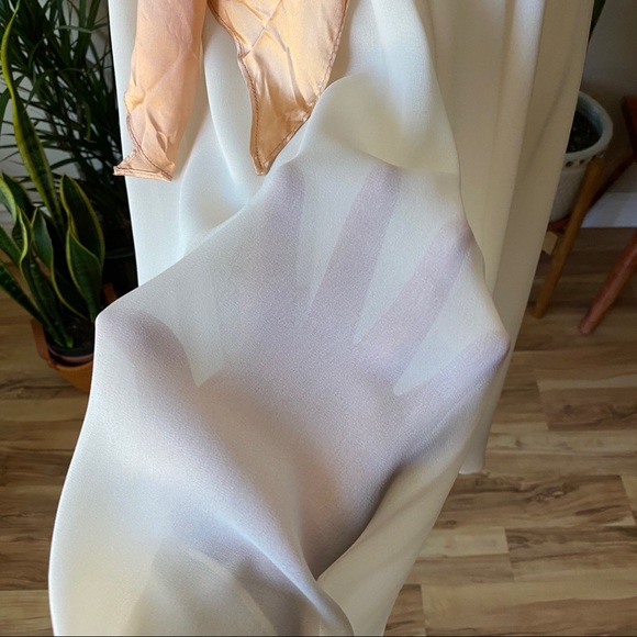 SOLD Vintage Sheer Puff Sleeve Dress - Picture 7 of 16